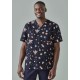 Mens Printed Space Party Scrub Top