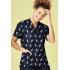 Womens Easter V-Neck Short Sleeve Scrub Top