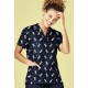 Womens Easter V-Neck Short Sleeve Scrub Top