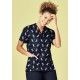 Womens Easter V-Neck Short Sleeve Scrub Top