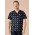 Mens Easter V-Neck Short Sleeve Scrub Top - Midnight Navy
