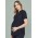 Womens Rose Tunic Scrub Top - Midnight Navy