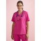 Womens Pink V-Neck Scrub Top
