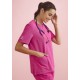 Womens Pink V-Neck Scrub Top
