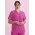 Unisex Pink V-Neck Scrub Top - Pink