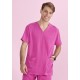 Unisex Pink V-Neck Scrub Top