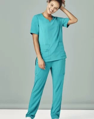 Womens Avery Round Neck Scrub Top