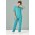 Womens Avery Round Neck Scrub Top - Teal