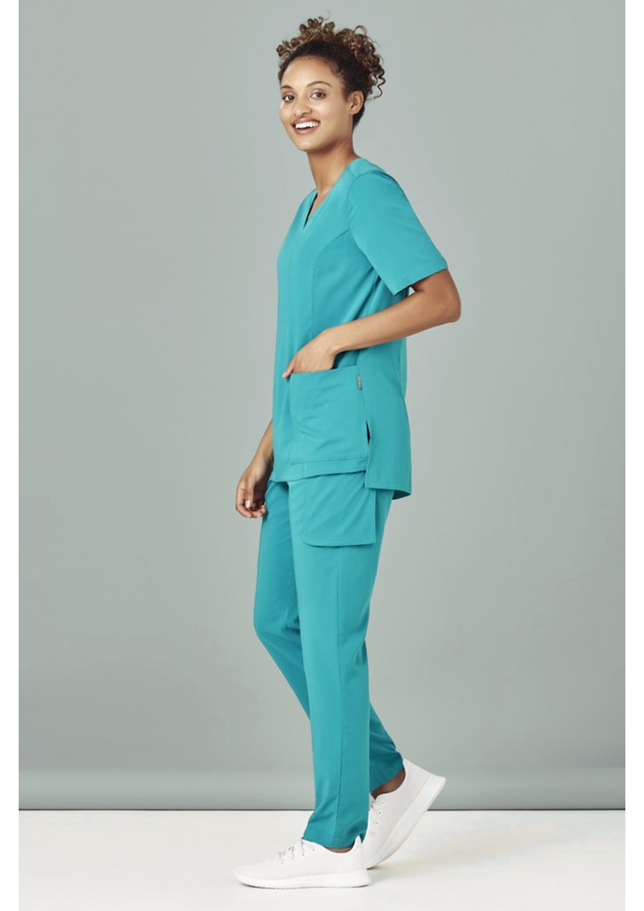 Womens Avery Round Neck Scrub Top