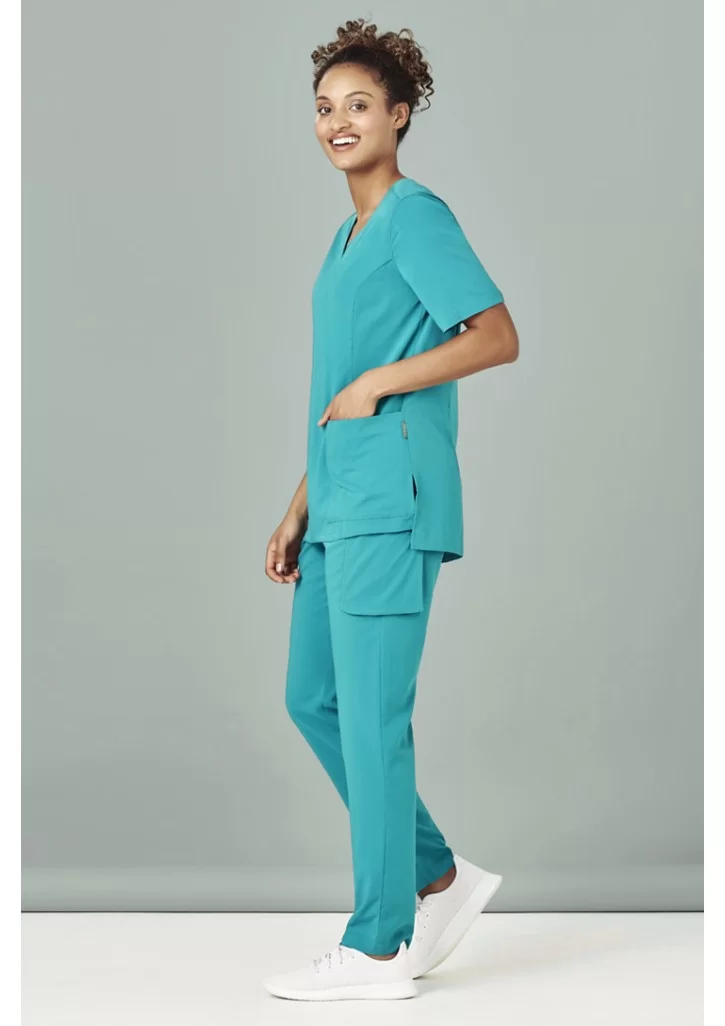 Womens Avery Round Neck Scrub Top