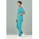 Womens Avery Round Neck Scrub Top