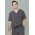 Mens Avery V-Neck Scrub Top - Charcoal