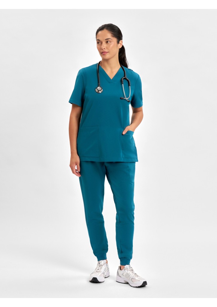 Womens Pulse V-Neck Scrub Top