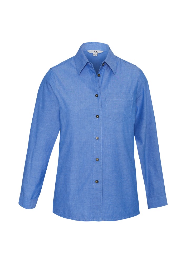 Chambray Womens Long Sleeve Shirt