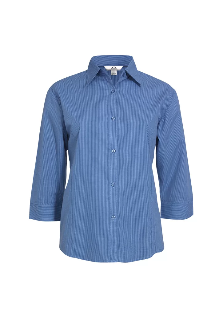 Ladies Micro Check 3/4 Sleeve Shirt Ladies Micro Check 3/4 Sleeve Shirt