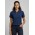 Micro Womens Waffle Short Sleeve Polo - Navy