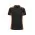 Unisex Grid Short Sleeve Polo - Black/Orange