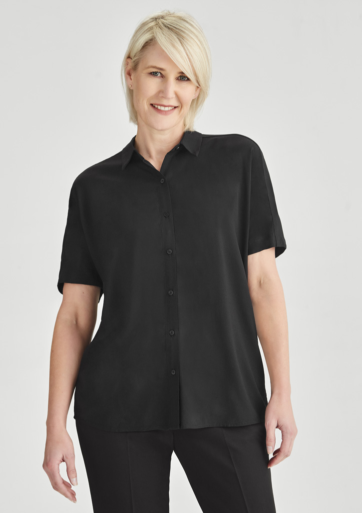 Dahlia Womens Short Sleeve Blouse