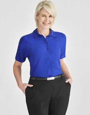 Dahlia Womens Short Sleeve Blouse