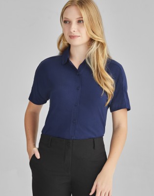 Dahlia Womens Short Sleeve Blouse