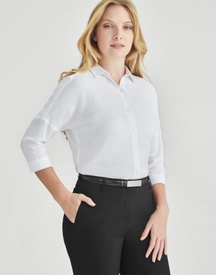 Dahlia Womens 3/4 Sleeve Blouse