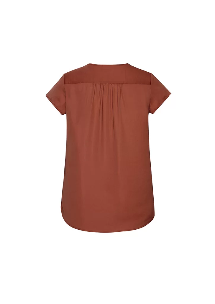 Womens Kayla V-Neck Pleat Blouse Womens Kayla V-Neck Pleat Blouse