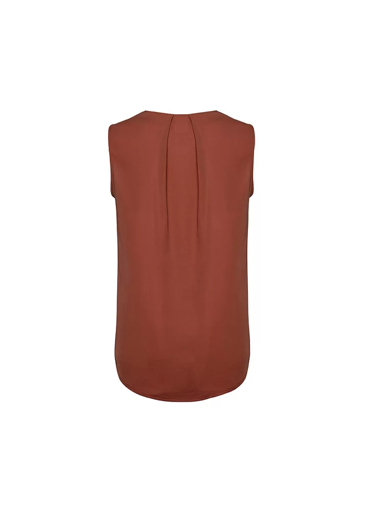 Womens Estelle Sleeveless Pleat Detail Blouse Womens Estelle Sleeveless Pleat Detail Blouse