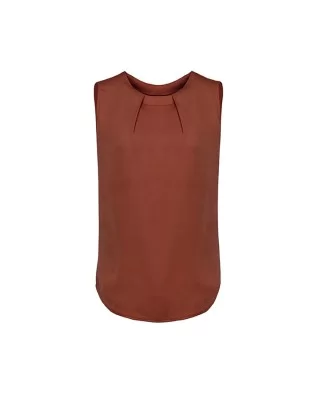 Womens Estelle Sleeveless Pleat Detail Blouse