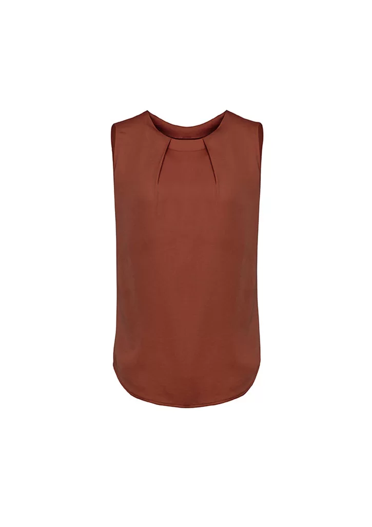 Womens Estelle Sleeveless Pleat Detail Blouse Womens Estelle Sleeveless Pleat Detail Blouse