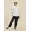 Womens Slim Leg Stretch Chino Pant - Black