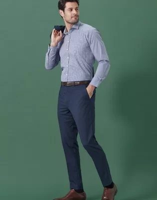 Mens Renew Slim Fit Flat Front Pant