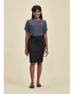 Womens Traveller Mid Waist Stretch Chino Skirt