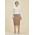 Womens Traveller Mid Waist Stretch Chino Skirt - Desert