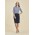 Womens Traveller Mid Waist Stretch Chino Skirt - Navy
