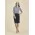 Womens Traveller Mid Waist Stretch Chino Skirt - Navy