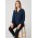Womens Ruche Long Sleeve Blouse - Navy