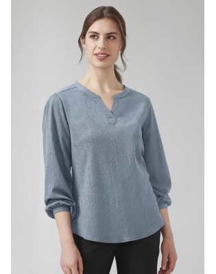 Womens Ruche Long Sleeve Blouse