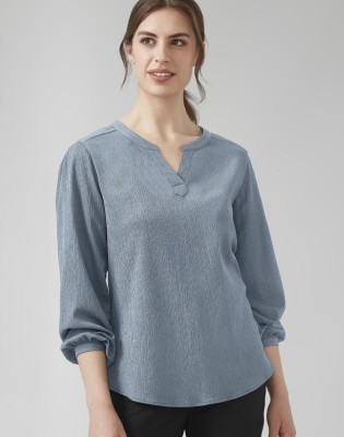 Womens Ruche Long Sleeve Blouse