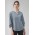 Womens Ruche Long Sleeve Blouse - Powder Blue