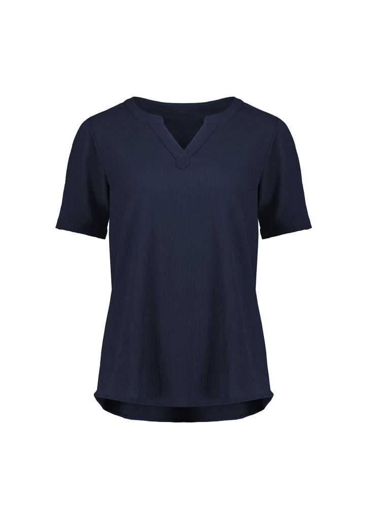 Womens Ruche Short Sleeve Blouse