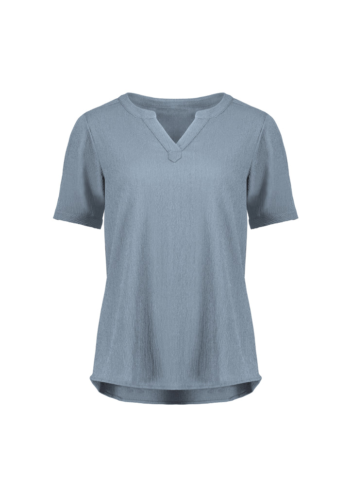 Womens Ruche Short Sleeve Blouse