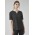 Womens Ruche Short Sleeve Blouse - Black