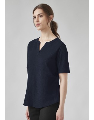 Womens Ruche Short Sleeve Blouse