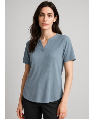 Womens Ruche Short Sleeve Blouse