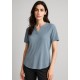Womens Ruche Short Sleeve Blouse