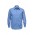 Mens Micro Check Long Sleeve Shirt - Mid Blue
