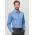 Micro Mens Check Long Sleeve Shirt - Mid Blue