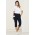 Womens Jane 3/4 Length Stretch Pant - Navy