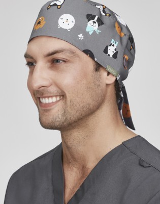 Unisex Printed Scrub Cap