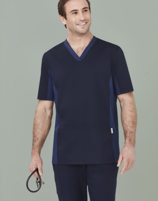 Mens Riley Stretch Scrub Top